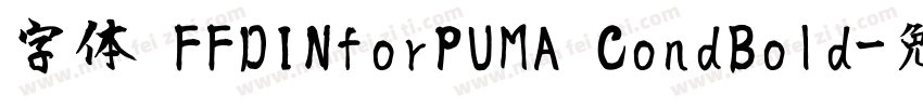 字体 FFDINforPUMA CondBold字体转换